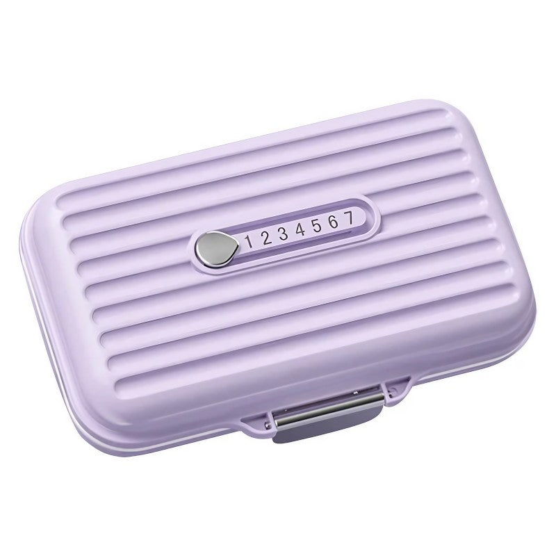 Cutie Medicamente, Klevo, Mov, 7 Compartimente, Portabila si Compacta, 11x7.2x3.5 cm, Ideala pentru Uzul Cotidian