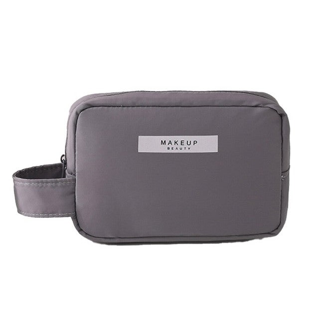 Portfard, Klevo, cu Maner, Material Impermeabil, pentru Cosmetice, 16 x 11 x 7 cm, Gri