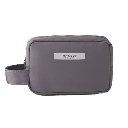 Portfard, Klevo, cu Maner, Material Impermeabil, pentru Cosmetice, 16 x 11 x 7 cm, Gri