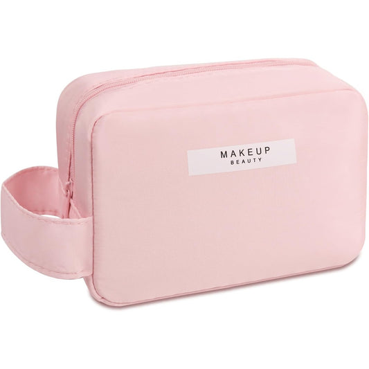 Portfard, Klevo, cu Maner, Material Impermeabil, pentru Cosmetice, 16 x 11 x 7 cm, Roz