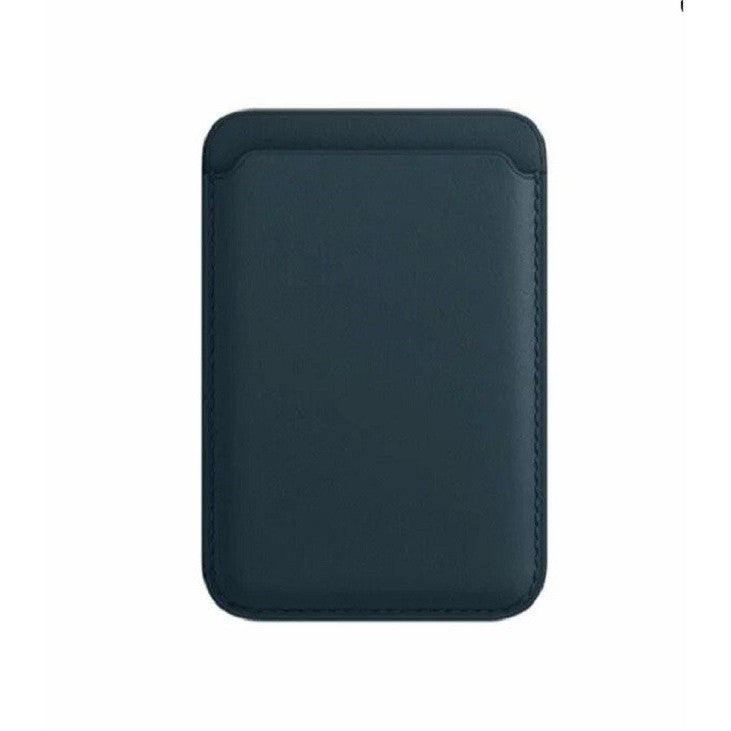 Portofel Klevo MagSafe piele pentru carduri compatibil cu Apple iPhone 12/12 Mini/12 Pro/12 Pro Max, Albastru inchis