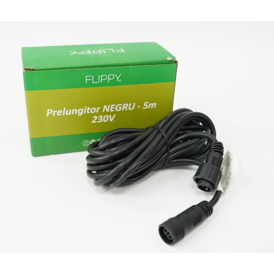 Prelungitor, Klevo, cauciuc, 220 volti, 5 metri, fir negru