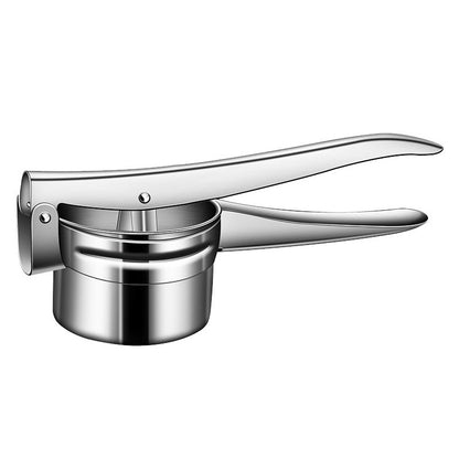 Presa Storcator pentru Fructe si Legume, Klevo, Zdrobitor Manual, Inox, 3 Discuri Interschimbabile, Usor de Stors si de Curatat, Ergonomic, 26.5 x 9.8 x 9.5 cm Argintiu
