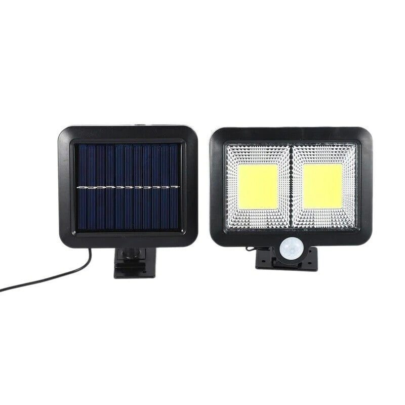 Lampa solara Klevo cu senzor de miscare, 108 COB LED, 2 grile, ip65, negru