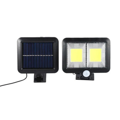 Lampa solara Klevo cu senzor de miscare, 108 COB LED, 2 grile, ip65, negru