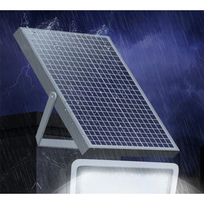 Proiector LED cu Panou Solar Klevo, Senzor lumina, Waterproof, 396 LED-uri incorporate, 200W, 30x24 cm, IP67, Design Modern, Negru