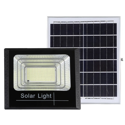 Proiector LED SMD 30W cu incarcare solara Klevo, panou solar, cu telecomanda, suport prindere, material ABS, 1.2AH, 100 LED-uri, 93Lm, 11.8x21 cm