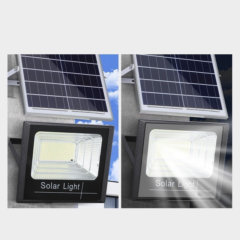 Proiector LED SMD 400W cu incarcare solara Klevo, panou solar, cu telecomanda, suport prindere, material ABS, 12AH, 473 LED-uri, 969Lm, 20x15 cm, negru