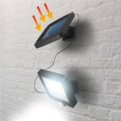 Lampa Solara LED 120 COB, Klevo, 6 Grile, Senzor de Lumina si Miscare, Lungime Cablu 4.8 m, Lumina Alba