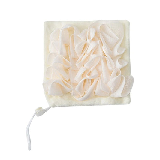 Prosop de Baie, Klevo, 2in1, cu Burete din Plasa, 17 x 17 cm, Bej