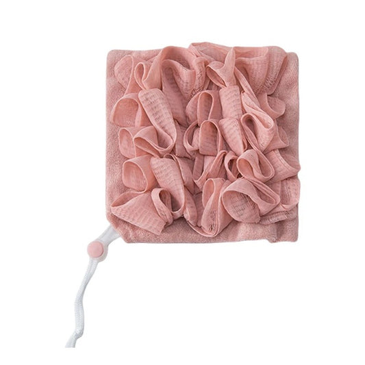 Prosop de Baie, Klevo, 2in1, cu Burete din Plasa, 17 x 17 cm, Roz