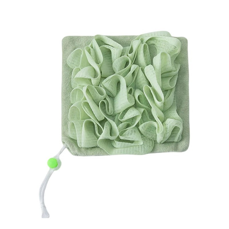 Prosop de Baie, Klevo, 2in1, cu Burete din Plasa, 17 x 17 cm, Verde