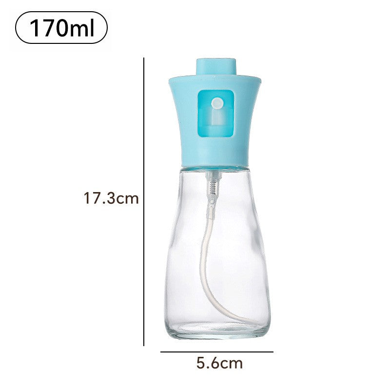 Pulverizator pentru Ulei, Klevo, Pulverizator din Sticla pentru Otet sau Alte Lichide de Gatit, Simplu Reincarcabil, Multifunctionale, 17.3 x 5.6 cm, Capacitatea 170 ml, Albastru