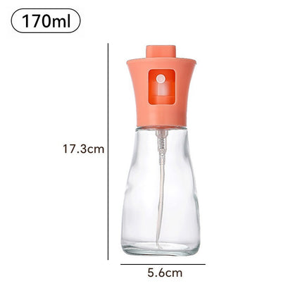 Pulverizator pentru Ulei, Klevo, Pulverizator din Sticla pentru Otet sau Alte Lichide, Simplu Reincarcabil, Multifunctionale, 17.3 x 5.6 cm, Capacitatea 170 ml, Roz