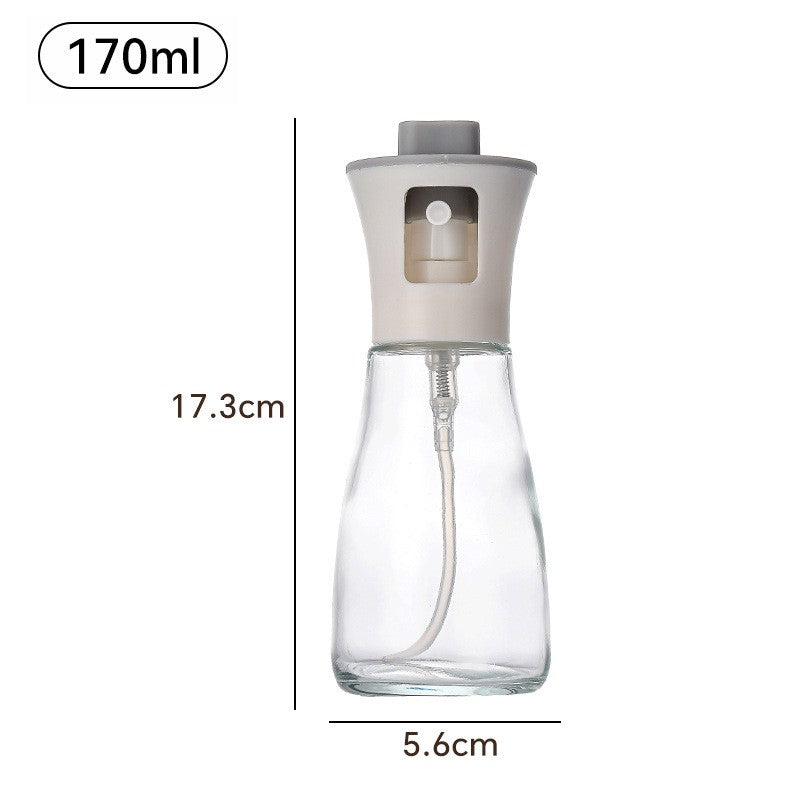 Pulverizator pentru Ulei, Klevo, Pulverizator din Sticla pentru Otet sau Alte Lichide, Simplu Reincarcabil, Multifunctionale, 17.3 x 5.6 cm, Capacitatea 170 ml, Alb