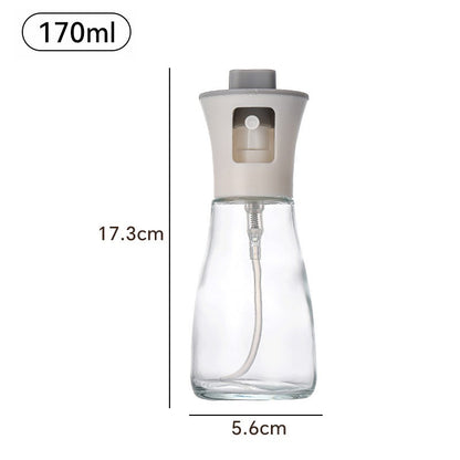 Pulverizator pentru Ulei, Klevo, Pulverizator din Sticla pentru Otet sau Alte Lichide, Simplu Reincarcabil, Multifunctionale, 17.3 x 5.6 cm, Capacitatea 170 ml, Alb