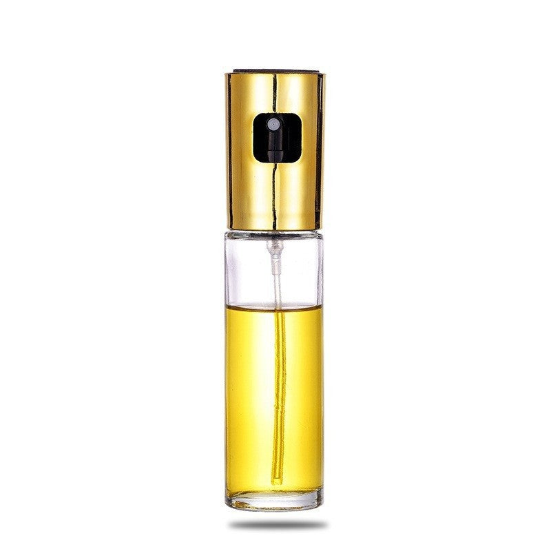 Pulverizator Ulei, Otet, Klevo, din Sticla, 100 ml, Reincarcabil, 18.3 x 4.3 cm, Capac Lucios, Auriu