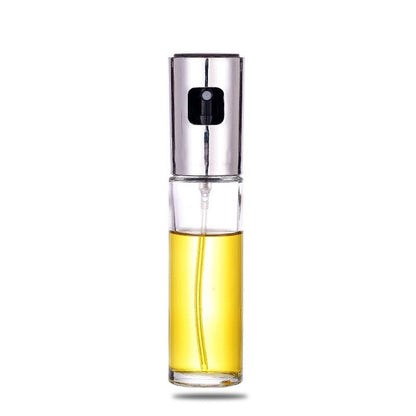 Pulverizator Ulei, Otet, Klevo, din Sticla, 100 ml, Reincarcabil, 18.3 x 4.3 cm, Capac Lucios, Argintiu