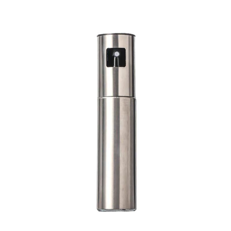 Pulverizator Ulei, Otet, Klevo, din Otel Inoxidabil, 100 ml, Reincarcabil, 18.3 x 4.3 cm, Argintiu