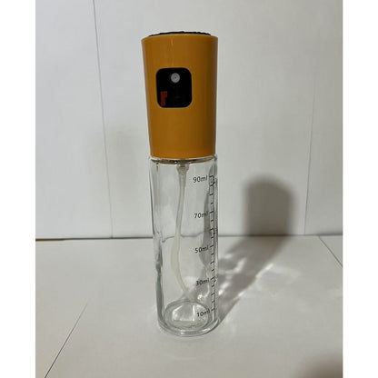 Pulverizator Ulei, Otet, Klevo, din Sticla, 100 ml, Reincarcabil, 18.3 x 4.3 cm, Masura 90 ml, Capac Mat, Galben
