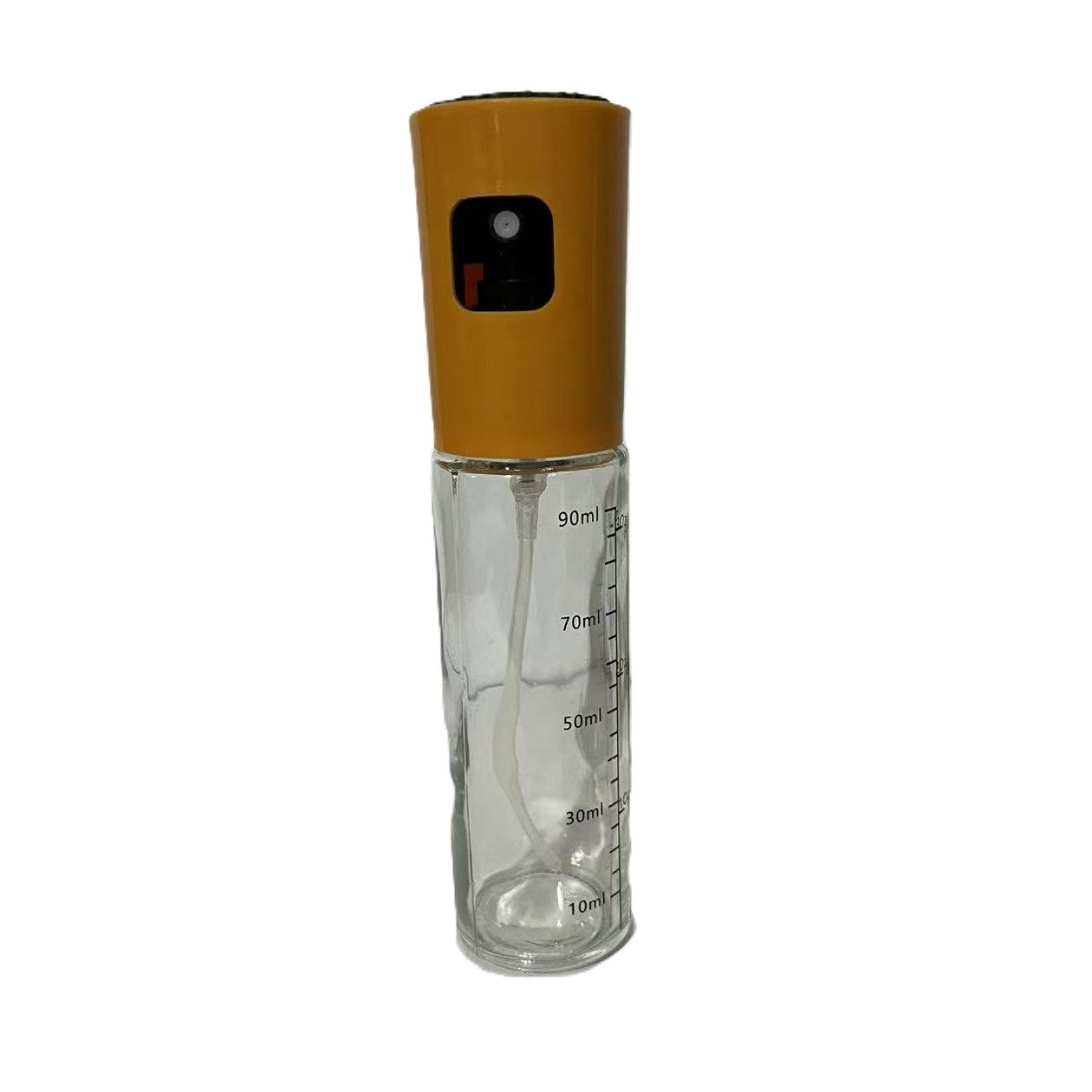Pulverizator Ulei, Otet, Klevo, din Sticla, 100 ml, Reincarcabil, 18.3 x 4.3 cm, Masura 90 ml, Capac Mat, Galben