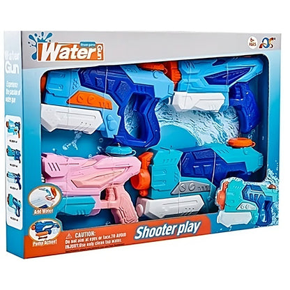 Set 4x Pistol cu Apa pentru Copii, Klevo, 6ani+, Multicolor, 2x 550 ML +  2x 300 ML