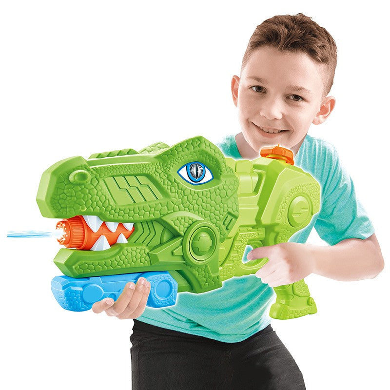 Pistol cu Apa pentru Copii, Rezervor, Pentru Piscina/Plaja, Klevo, 6ani+, Tiranozaur, 3 duze, Verde, 1440ML