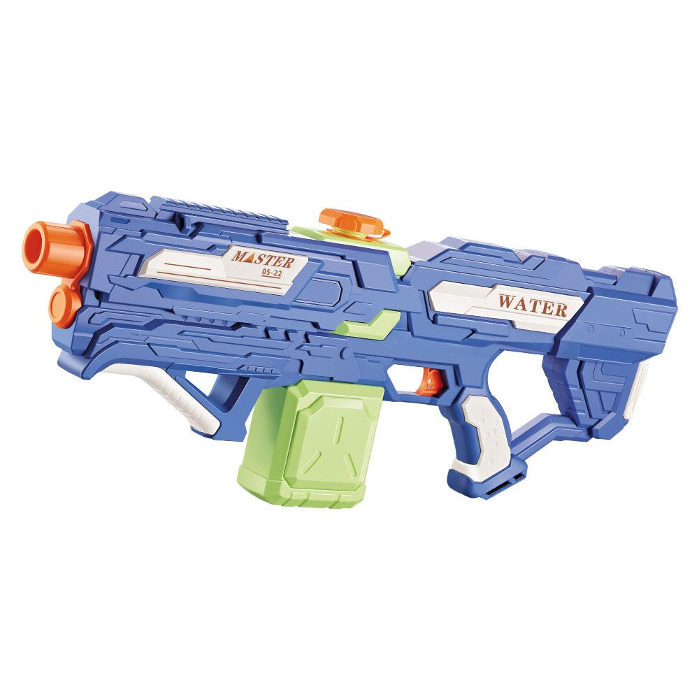 Pistol cu Apa pentru Copii, Rezervor 600ml, Klevo, 14ani+, cu baterie 1200mAh, Electric Burst, Albastru/Verde, 800ML