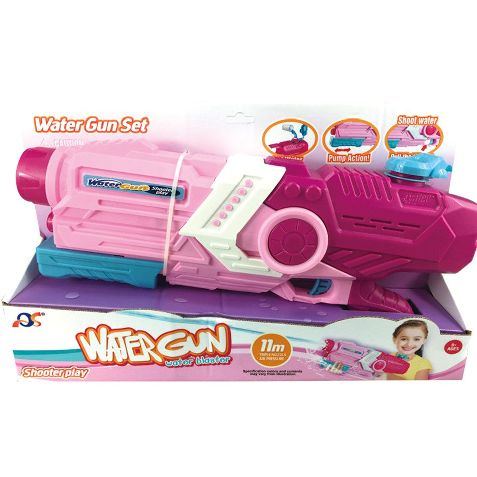 Pistol cu Apa pentru Copii, Rezervor, Pentru Piscina/Plaja, Klevo, 6ani+, Roz, 2000ML