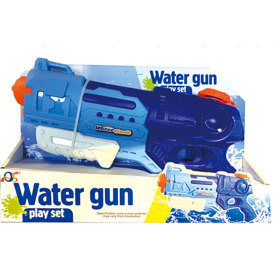 Pistol cu Apa pentru Copii, Rezervor, Pentru Piscina/Plaja, Klevo, 6ani+, Albastru, 900ML