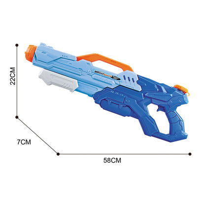 Pistol cu Apa pentru Copii, Rezervor, Pentru Piscina/Plaja, Klevo, 6ani+, Albastru, 1500ML