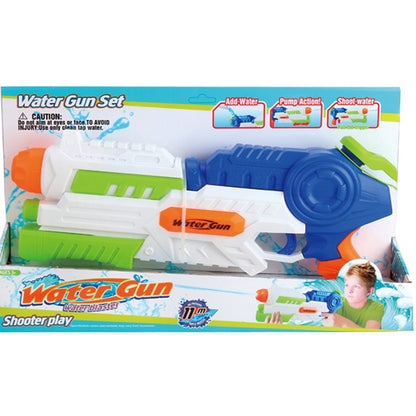 Pistol cu Apa pentru Copii, Rezervor, Pentru Piscina/Plaja, Klevo, 6ani+, Albastru/Multicolor, 1000ML