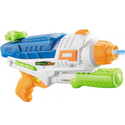 Pistol cu Apa pentru Copii, Rezervor, Pentru Piscina/Plaja, Klevo, 6ani+, Albastru/Multicolor, 1000ML, model 2