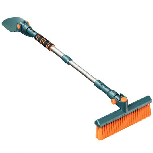 Racleta Auto pentru Zapada cu Doua Capete, Klevo, Dezapezire Masina, cu Maner Lung, Ergonomica, Detasabila, pentru Geamuri si Caroserie, Usor de Utilizat, 48 cm- 78 cm, Verde Inchis