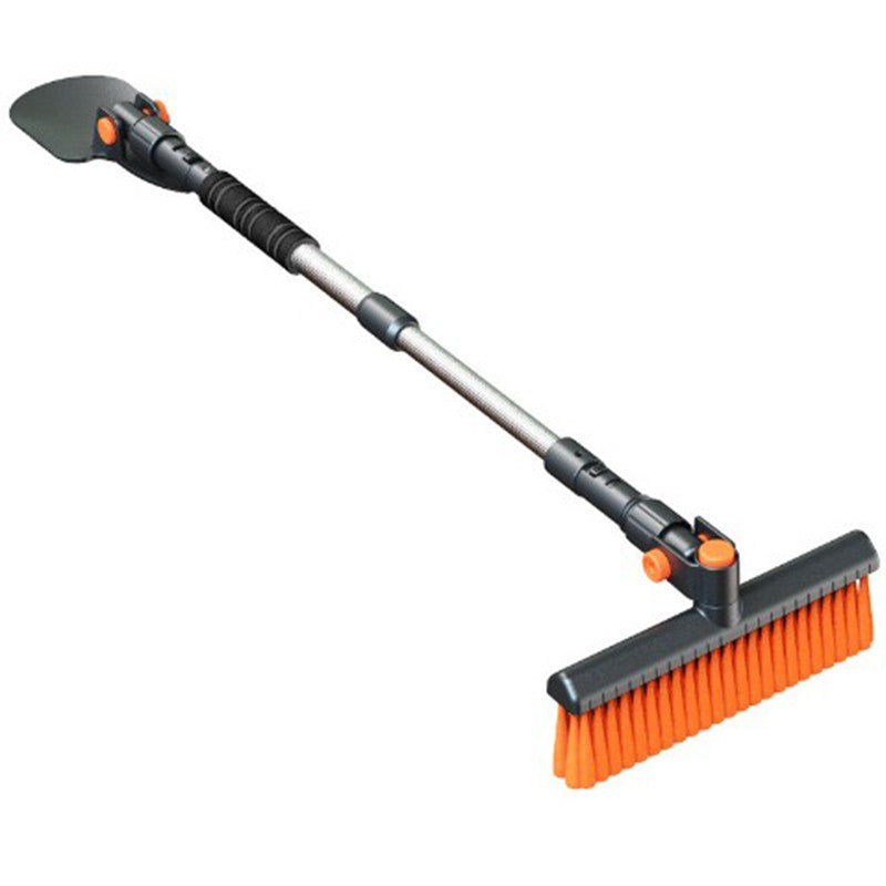 Racleta Auto pentru Zapada cu Doua Capete, Klevo, Dezapezire Masina, cu Maner Lung, Ergonomica, Detasabila, pentru Geamuri si Caroserie, Usor de Utilizat, 48 cm- 78 cm, Gri inchis