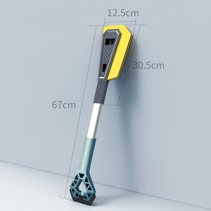 Racleta Auto pentru Zapada cu Doua Capete, Klevo, Universala, Deszapezire Masina, cu Maner Lung, Ergonomica, Detasabila, pentru Geamuri si Caroserie, Usor de Utilizat, 67x12.5 cm, Albastru