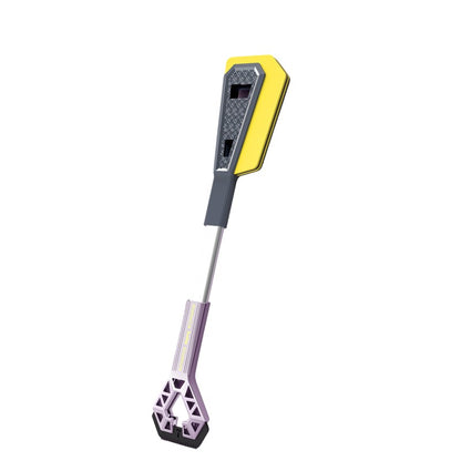 Racleta Auto pentru Zapada cu Doua Capete, Klevo, Universala, Deszapezire Masina, cu Maner Lung, Ergonomica, Detasabila, pentru Geamuri si Caroserie, Usor de Utilizat, 67x12.5 cm, Mov
