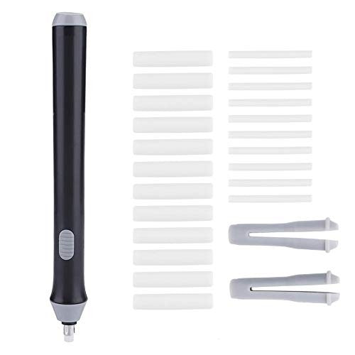 Radiera Electrica, Klevo, pentru Schite si Arta, Grosime Varf 3 mm/5 mm, Baterii 2 x AA (neincluse), din ABS, Negru