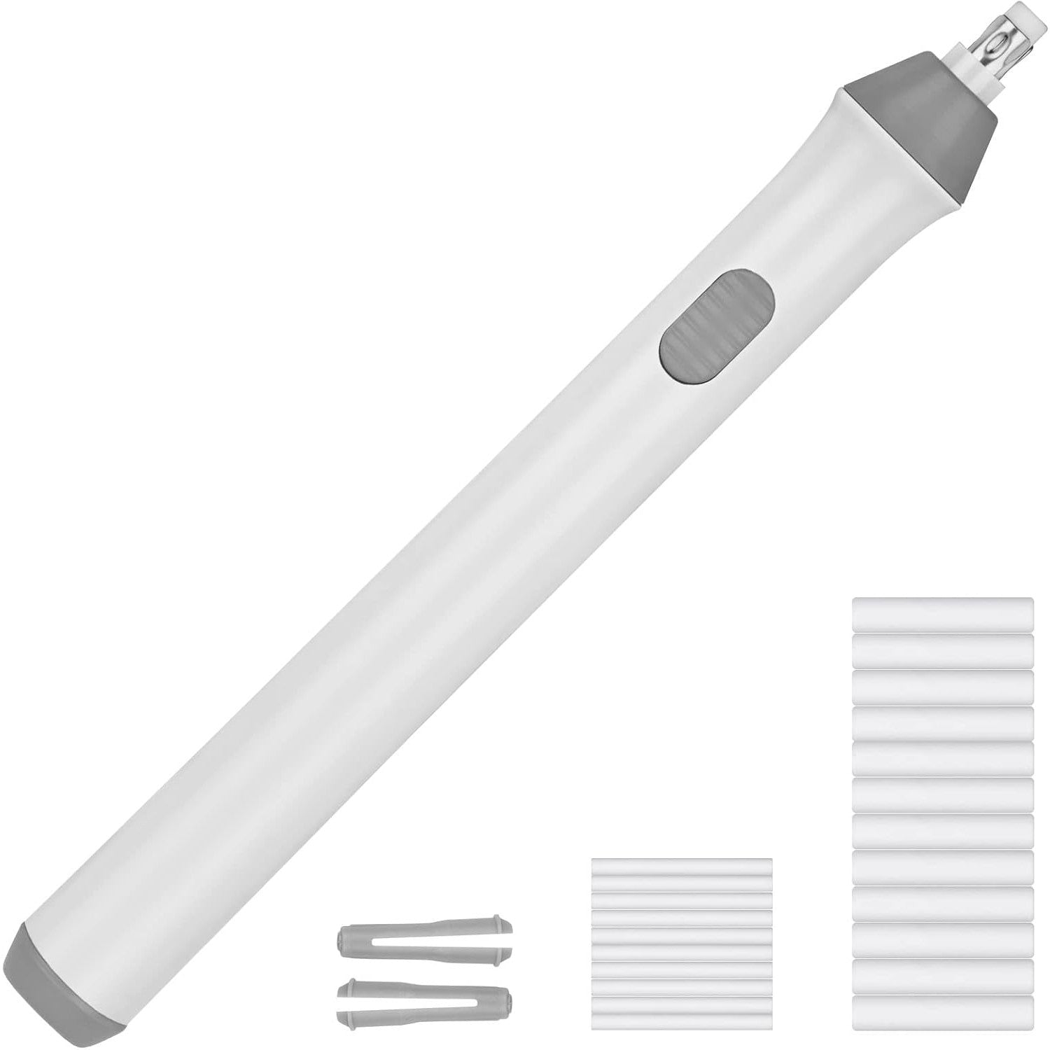 Radiera Electrica, Klevo, pentru Schite si Arta, Grosime Varf 3 mm/5 mm, Baterii 2 x AA (neincluse), din ABS, Alb