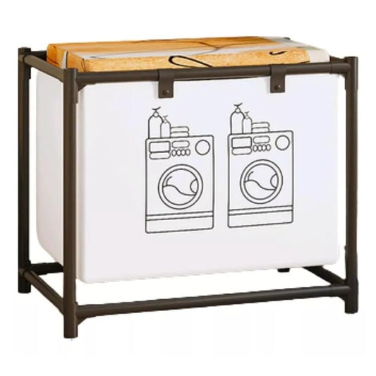 Cos de Rufe, Klevo, 1 Cos, Cadru de Otel Inoxidabil, 97 x 44 x 57 cm, Negru