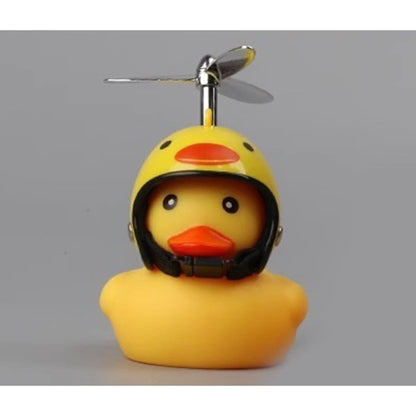 Ratusca Decorativa, Klevo, pentru Bicicleta, Motocicleta, Masina, cu Sistem de Prindere, Lumini, 7.5 x 9 cm, cu Casca, Galben