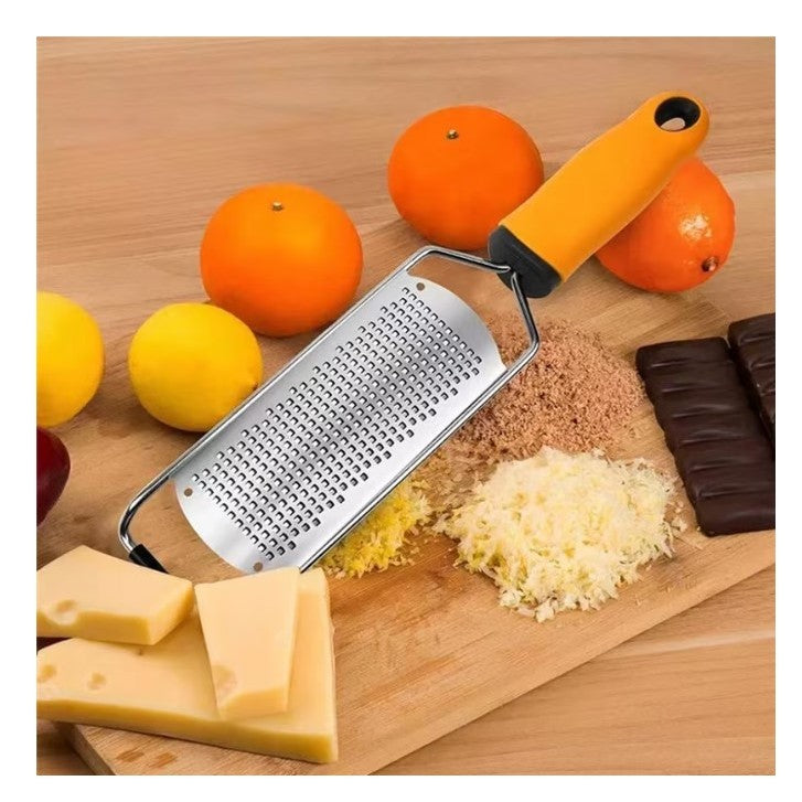Razatoare manuala Klevo, perie inclusa, Inox, usor de utilizat, 31x6.7 cm, Galben