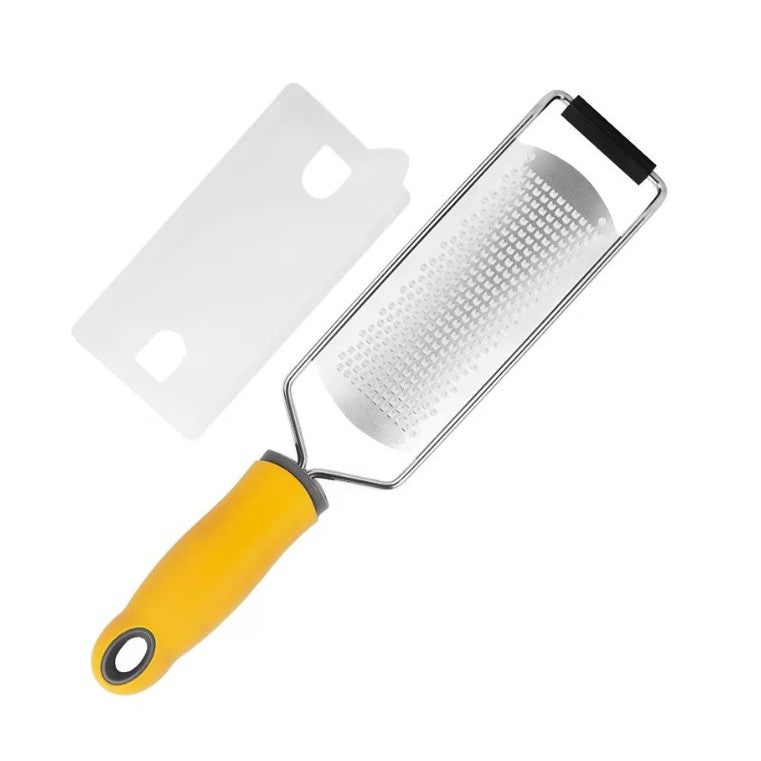 Razatoare manuala Klevo, perie inclusa, Inox, usor de utilizat, 31x6.7 cm, Galben