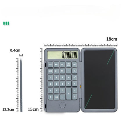 Calculator de Mana Reincarcabil cu Tabla de Scris, Klevo, Calculator Portabil, Ecran LCD, Afisaj cu 12 Cifre, Ecran de 15 cm, Culoare Gri
