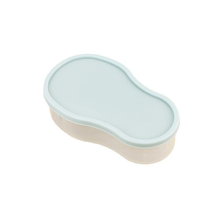 Recipient de Depozitare Avocado 5in1, Klevo, Etans, pentru Frigider, din Plastic, Dispozitiv de Taiat, Curatat, Feliat, 14x4x7 cm, Verde