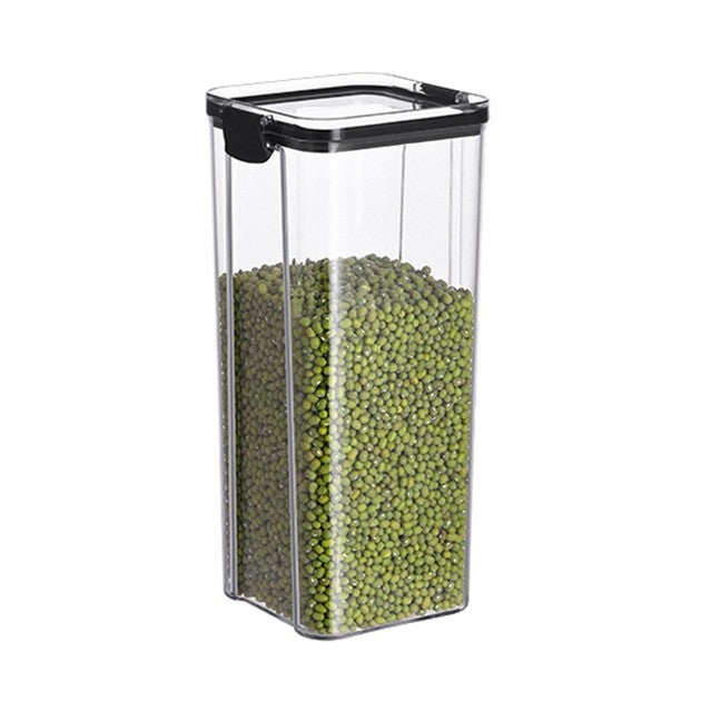 Recipient din Plastic, Klevo, pentru Alimente/Obiecte, Inchidere Ermetica, 10.2 x 24.2 cm, 1800 ml, Transparent