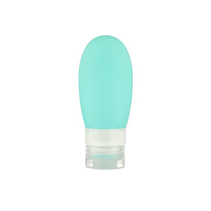 Recipient Portabil din Silicon Elegant de Voiaj, Sticla de Calatorie, Klevo, Potrivita pentru Lotiune, Sampon si Alte Lichide, Anti-scurgere, cu Posibilitate de Reumplere, Capacitate 90mL, Verde