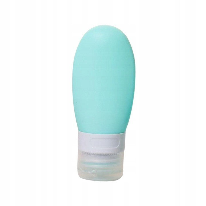 Recipient Portabil din Silicon Elegant de Voiaj, Sticla de Calatorie, Klevo, Potrivita pentru Lotiune, Sampon si Alte Lichide, Anti-scurgere, cu Posibilitate de Reumplere, Capacitate 90mL, Verde