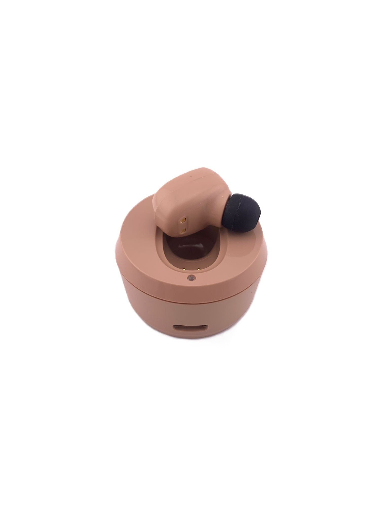 RESIGILAT - Aparat Auditiv Intraauricular In-Ear, Klevo, Amplificator de sunet pentru Auz, Minuscul Design Nou, 14 x 10 x 3.8 cm, 116 gr, Camel
