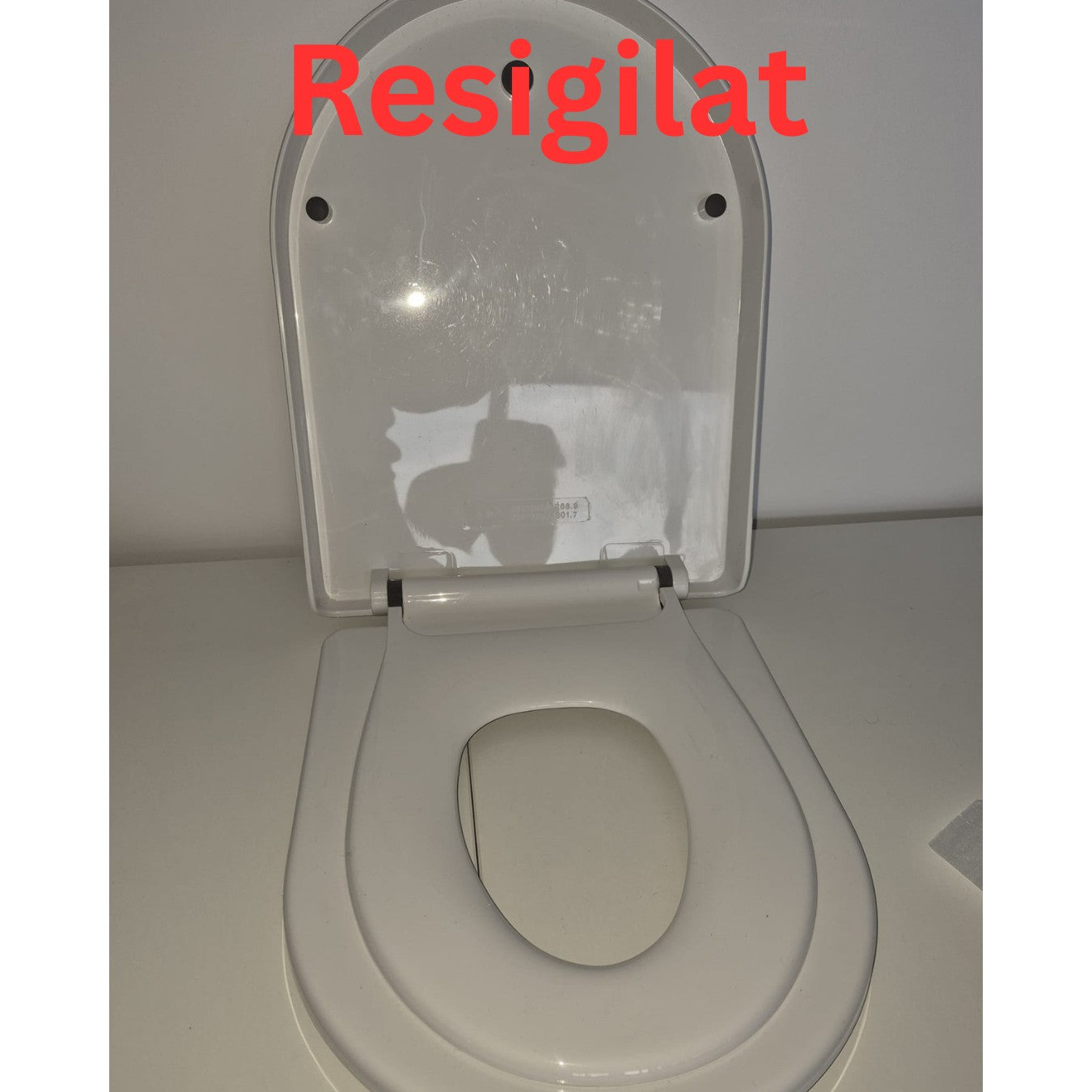 Resigilat: Capac de Toaleta cu Reductie 2 in 1, Klevo, pentru Copii si Adulti, Coborare Lenta si Silentioasa, Instalare Usoara, din PP5 , in Forma de U Patrat, Alb